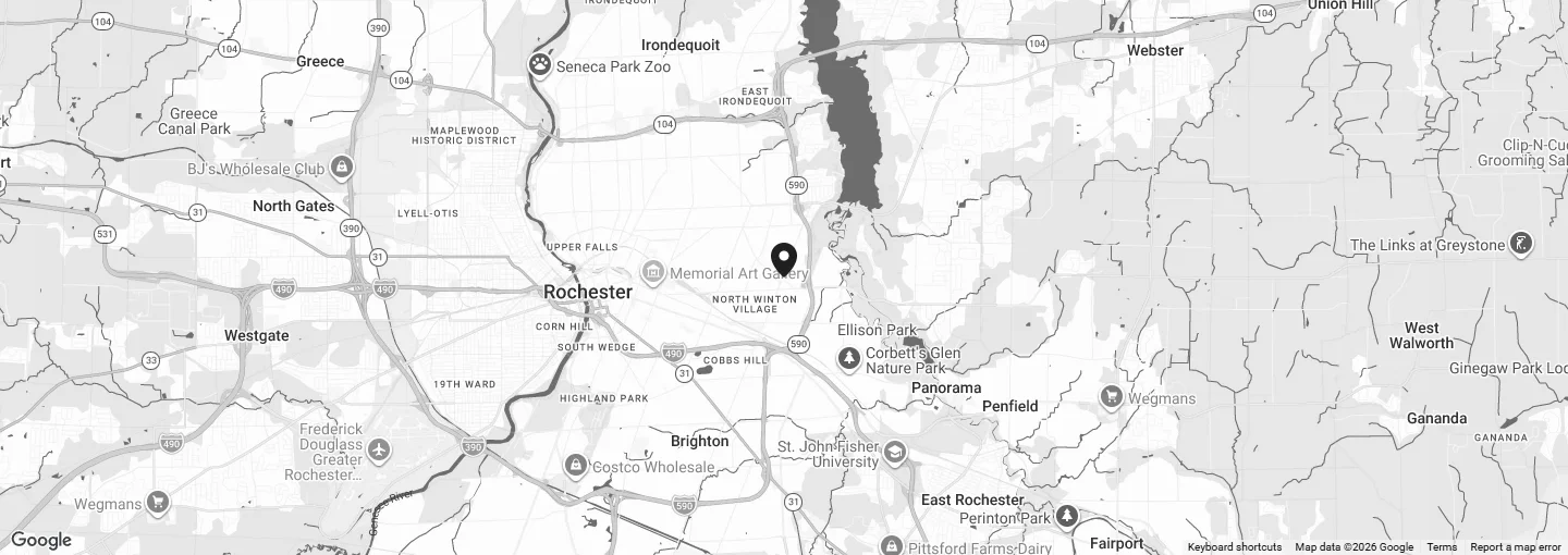 Map showing 760 Winton Road N., Rochester, NY 14609